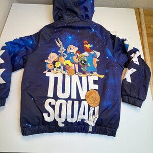 Members Only x Space Jam Tune Squad Puffer Jacket Mens S Faux Fur